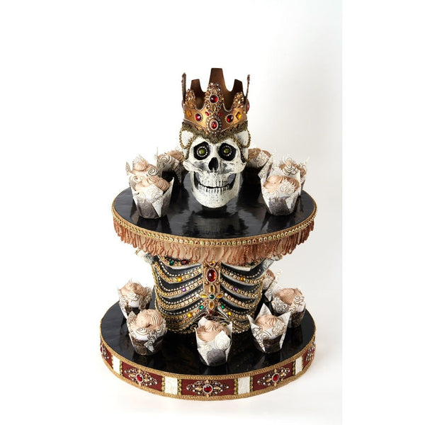Load image into Gallery viewer, Katherine&#39;s Collection Shakesfeare Skeleton Tiered Tray

