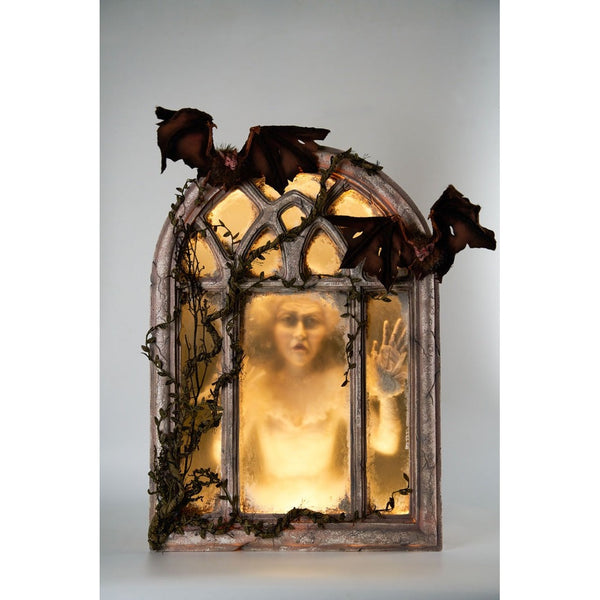 Load image into Gallery viewer, Katherine&#39;s Collection Gone Batty Window with Ghost Scene
