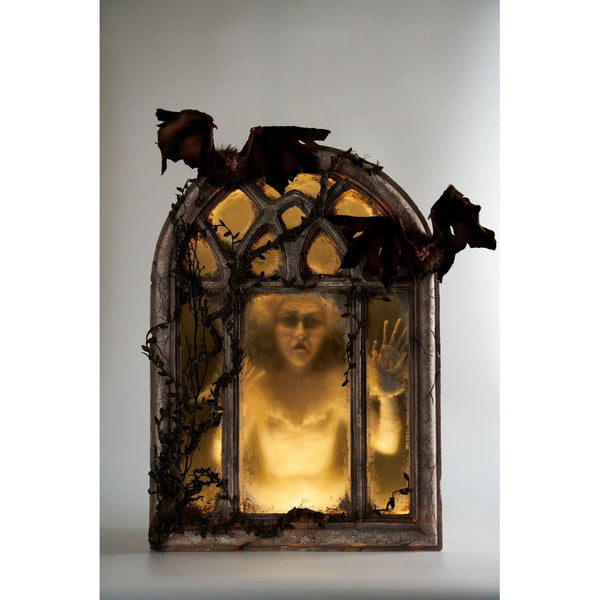 Load image into Gallery viewer, Katherine&#39;s Collection Gone Batty Window with Ghost Scene

