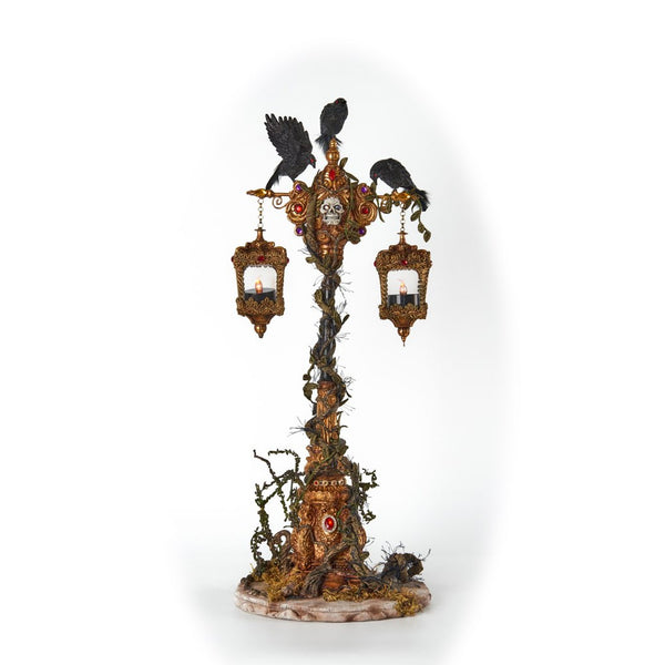 Load image into Gallery viewer, Katherine&#39;s Collection Gone Batty Lantern With Crow
