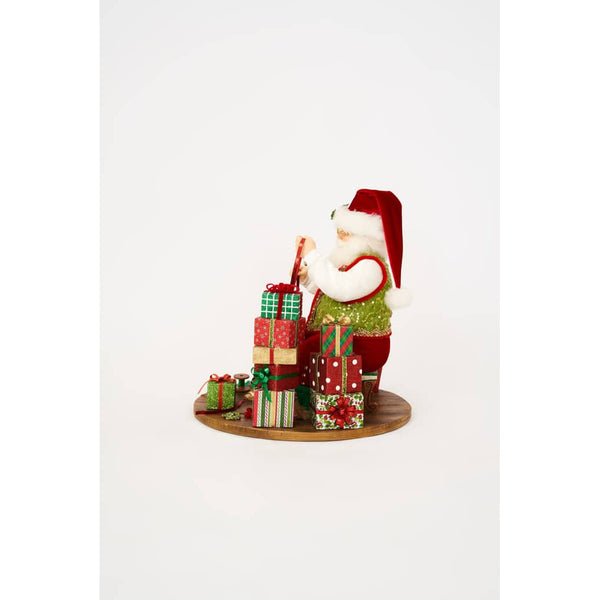 Load image into Gallery viewer, Katherine&#39;s Collection Santa Wrapping Presents Scene
