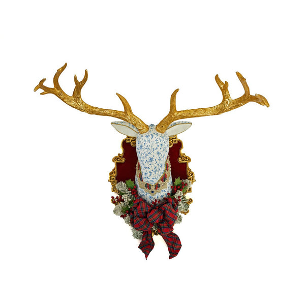 Load image into Gallery viewer, Katherine&#39;s Collection Chinoiserie Patterned Deer Head
