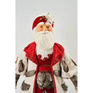 Katherine's Collection Mistletoe Magic Santa Doll 24-Inch