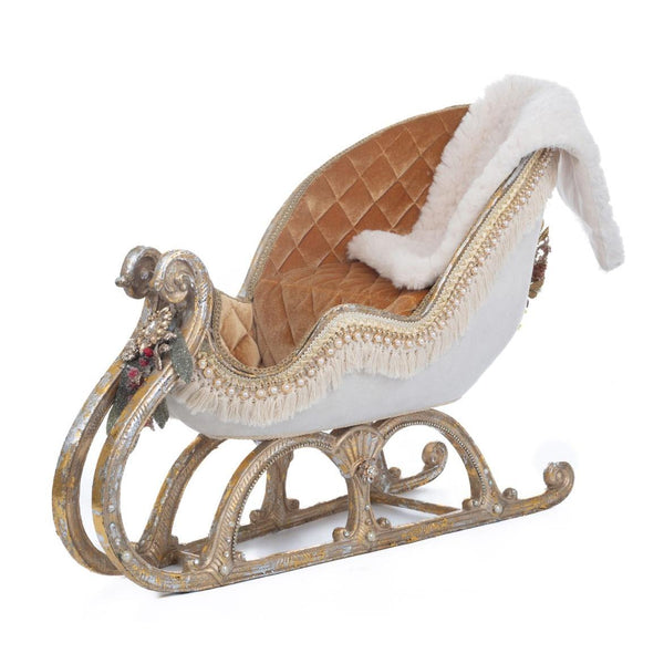 Load image into Gallery viewer, Katherine's Collection Comfort And Joy Sleigh (with Faux Fur Blanket)
