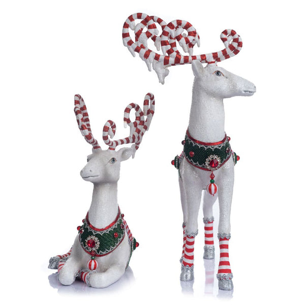 Load image into Gallery viewer, Katherine&#39;s Collection Peppermint Palace Deer, Set of 2
