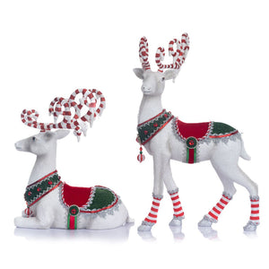 Katherine's Collection Peppermint Palace Deer, Set of 2