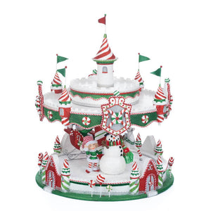 Katherine's Collection Peppermint Palace Carousel Cupcake Server