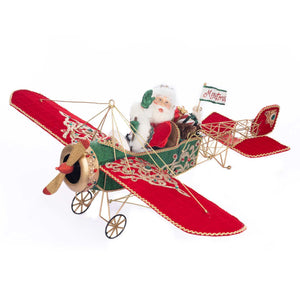 Katherine's Collection Christmas in the City Santa in Plane