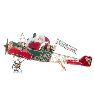 Katherine's Collection Christmas in the City Santa in Plane
