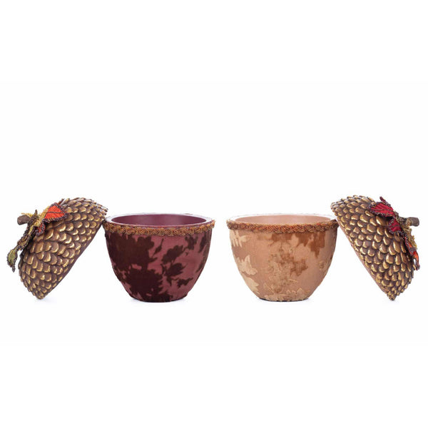 Load image into Gallery viewer, Katherine&#39;s Collection Acorn Containers, Set of 2

