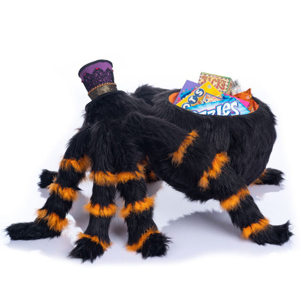 Load image into Gallery viewer, Katherine&#39;s Collection Halloween Hollow Fluffy Spider Bowl

