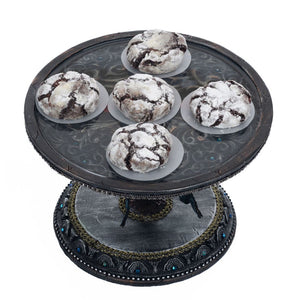 Katherine's Collection Seers and Takers Skull Cake Plate