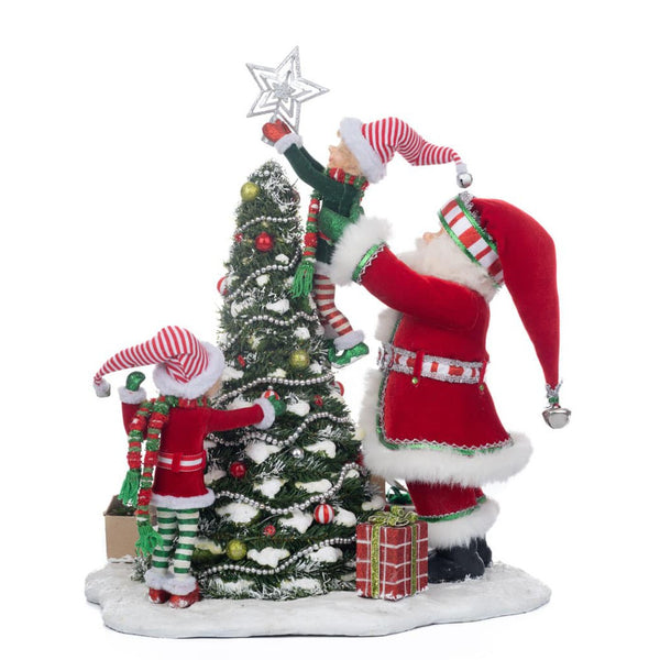 Load image into Gallery viewer, Katherine&#39;s Collection Peppermint Palace Elves Decorating Tree
