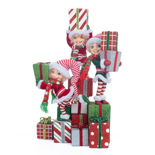 Katherine's Collection Peppermint Palace Elf Candelabra