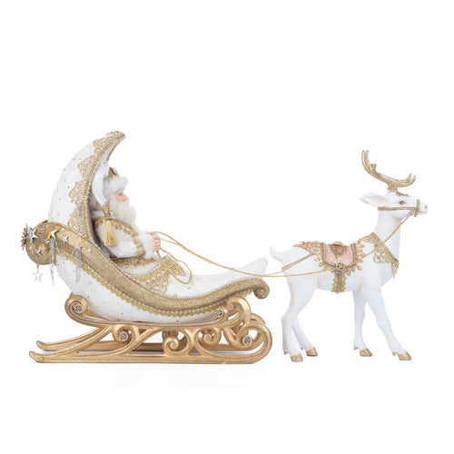 Katherine's Collection Celestial Moon Sleigh with Reindeer