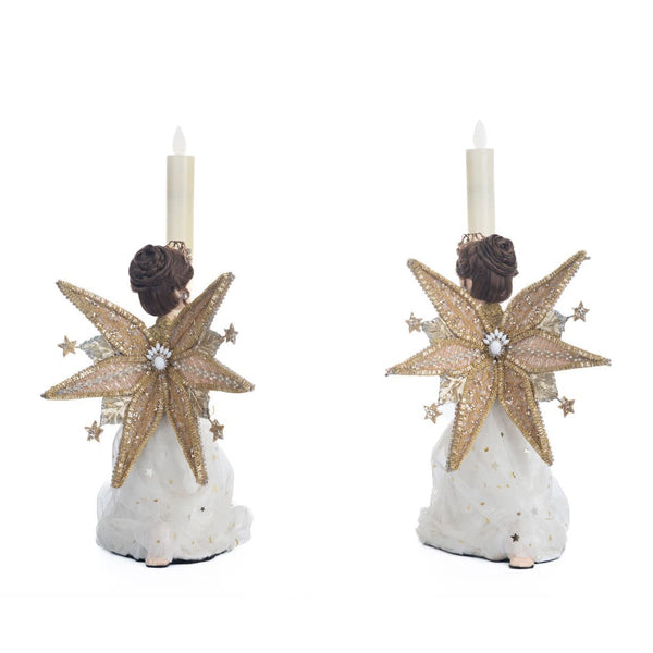 Load image into Gallery viewer, Katherine&#39;s Collection Celestial Angel Candle Holders Set of 2
