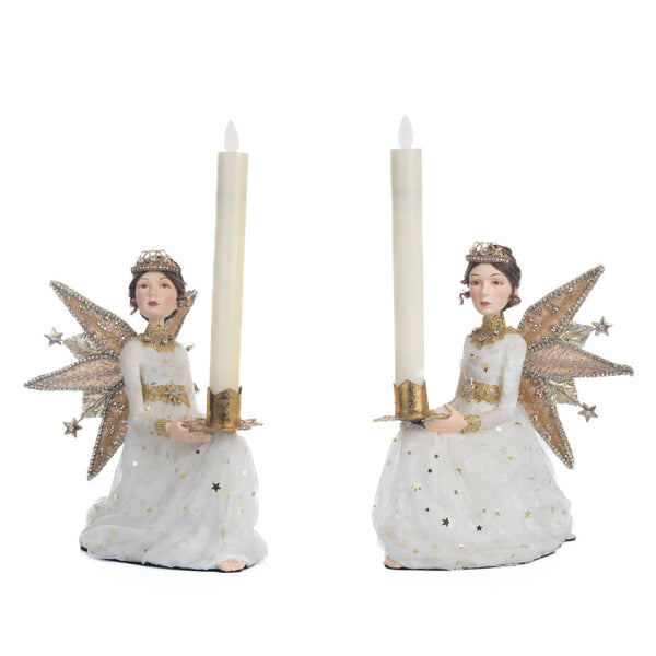 Load image into Gallery viewer, Katherine&#39;s Collection Celestial Angel Candle Holders Set of 2
