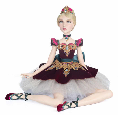 Katherine's Collection Sugar Plum Ballerina Sitting Doll