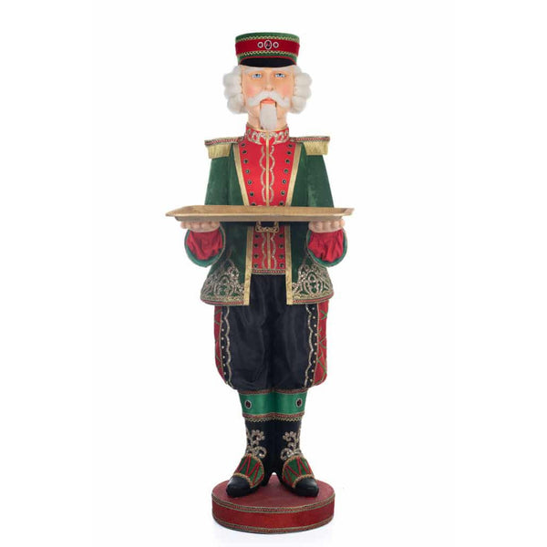 Load image into Gallery viewer, Katherine&#39;s Collection Christmas in the City Nutcracker Doorman Server 48-Inch
