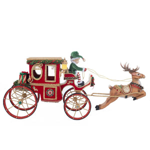 Katherine's Collection Christmas in the City Hansom Cab with Elf Driver