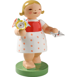 Wendt & Kuhn Goodwill Girl with Letter and Flowers Figurine
