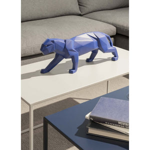 Lladro Panther Figurine - Blue Matte