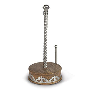 GG Collection Wood and Metal Inlay Heritage Collection Paper Towel Holder