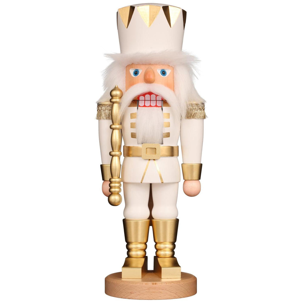 Christian Ulbricht Nutcracker - White and Gold King - 16.5
