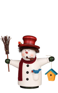 Christian Ulbricht Incense Burner - Smoker - Snowman with Broom and Birdhouse