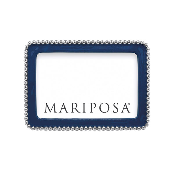 Load image into Gallery viewer, Mariposa Beaded Blue 4x6 Frame
