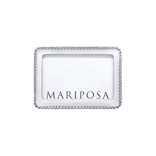 Mariposa Beaded White 4x6 Frame
