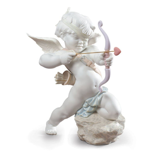 Lladro Straight to The Heart Cupid Angel Figurine