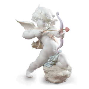 Lladro Straight to The Heart Cupid Angel Figurine