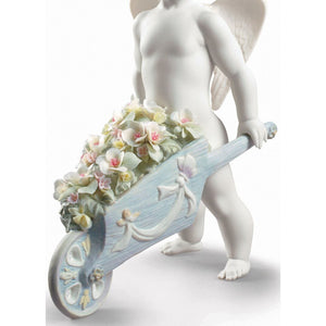 Lladro Celestial Flowers Angel Figurine