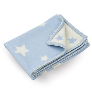 Halcyon Days Baby Boy - Blue - Merino & Cashmere  - Baby Blanket
