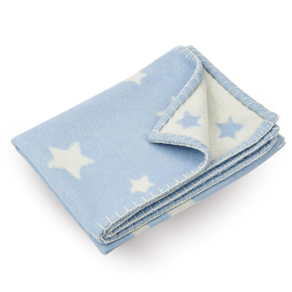 Load image into Gallery viewer, Halcyon Days Baby Boy - Blue - Merino &amp; Cashmere  - Baby Blanket
