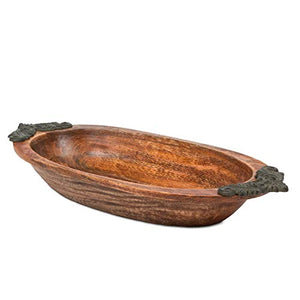 GG Collection Heritage Collection Antiquity Oval Display Wood Bowl