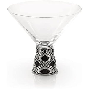 Royal Selangor Diamond Pattern Martini Glass with Wood Stem