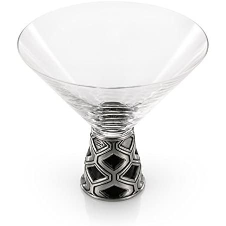 Load image into Gallery viewer, Royal Selangor Diamond Pattern Martini Glass with Wood Stem
