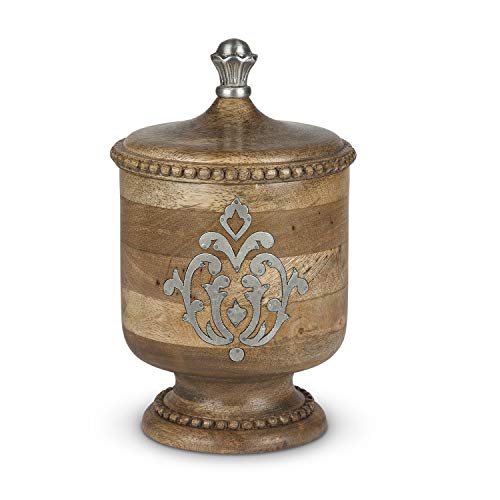 GG Collection Wood and Metal Inlay Small Heritage Collection Canister