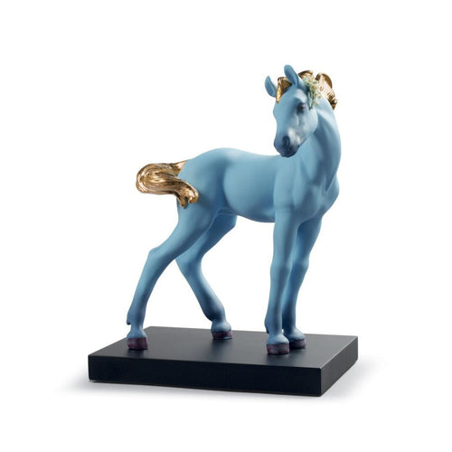 Lladro The Horse Figurine - Blue - Limited Edition
