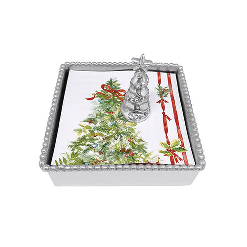 Mariposa Christmas Tree (4156) Beaded Napkin Box Set