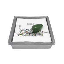 Load image into Gallery viewer, Mariposa Green Christmas Bulb Signature Napkin Box