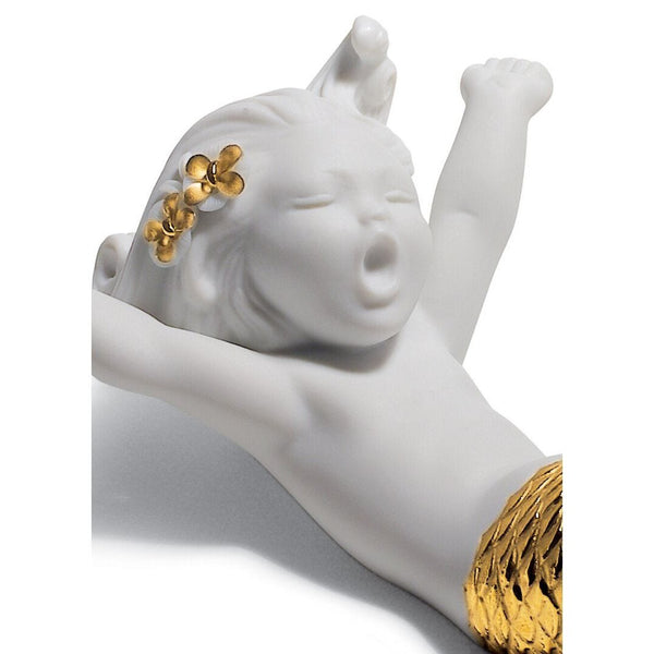 Load image into Gallery viewer, Lladro Waking up at Sea Mermaid Figurine - Golden Lustre
