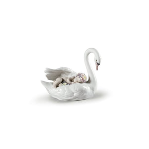 Lladro Drifting through Dreamland Swan Figurine