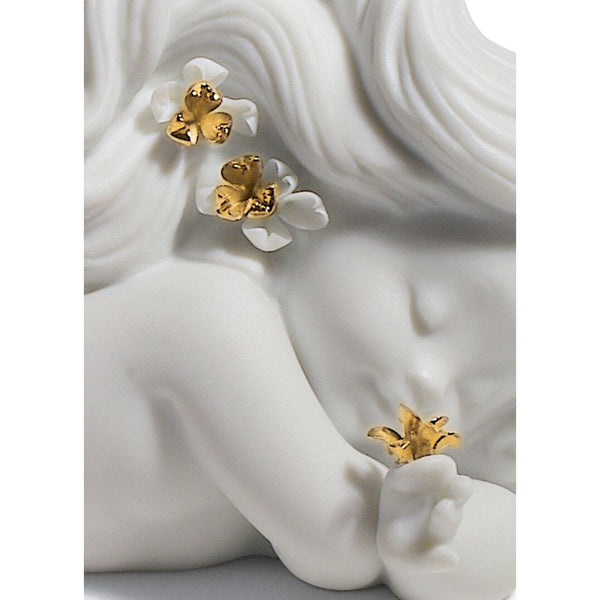 Load image into Gallery viewer, Lladro Day Dreaming at Sea Mermaid Figurine - Golden Lustre
