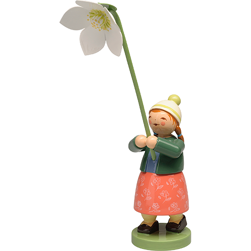 Wendt & Kuhn Girl with Christmas Rose Figurine