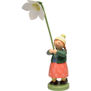 Wendt & Kuhn Girl with Christmas Rose Figurine