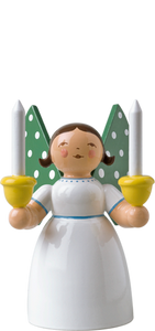 Wendt & Kuhn Angel Holding Candles, White, Size 2 Figurine
