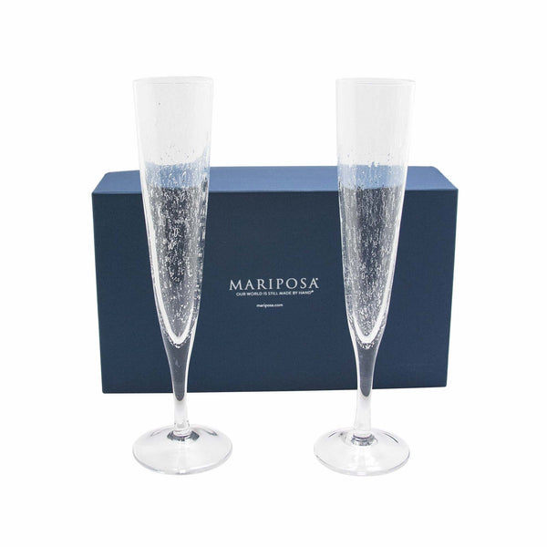 Load image into Gallery viewer, Mariposa Bellini Champagne Flutes Gift Box
